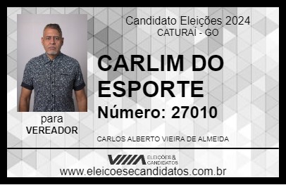 Candidato CARLIM DO ESPORTE 2024 - CATURAÍ - Eleições