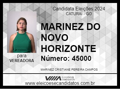 Candidato MARINEZ DO NOVO HORIZONTE 2024 - CATURAÍ - Eleições