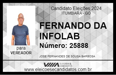 Candidato FERNANDO DA INFOLAB 2024 - ITUMBIARA - Eleições