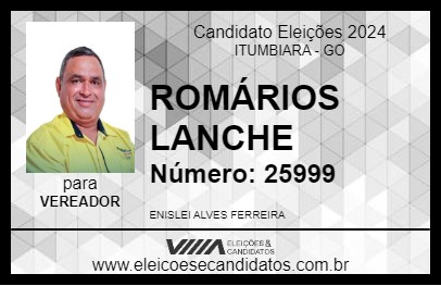 Candidato ROMÁRIOS LANCHE 2024 - ITUMBIARA - Eleições