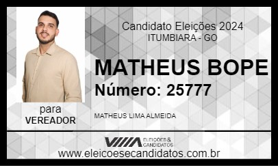 Candidato MATHEUS BOPE 2024 - ITUMBIARA - Eleições