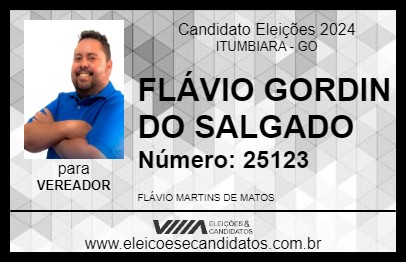 Candidato FLÁVIO GORDIN DO SALGADO 2024 - ITUMBIARA - Eleições