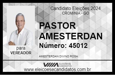 Candidato PASTOR AMESTERDAN 2024 - CROMÍNIA - Eleições