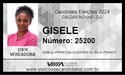 Candidato GISELE 2024 - CALDAS NOVAS - Eleições