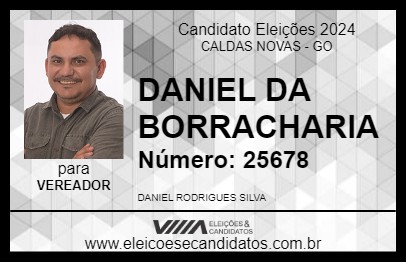 Candidato DANIEL DA BORRACHARIA 2024 - CALDAS NOVAS - Eleições