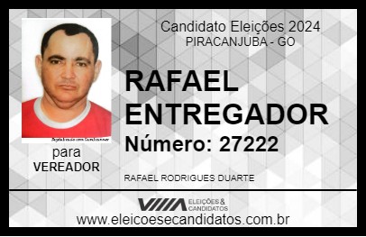 Candidato RAFAEL ENTREGADOR 2024 - PIRACANJUBA - Eleições