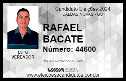 Candidato RAFAEL BACATE 2024 - CALDAS NOVAS - Eleições