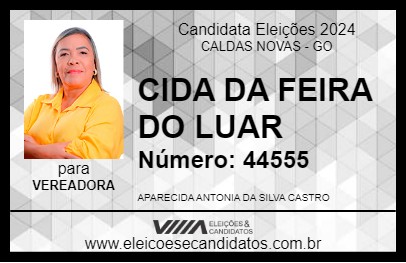 Candidato CIDA DA FEIRA DO LUAR 2024 - CALDAS NOVAS - Eleições