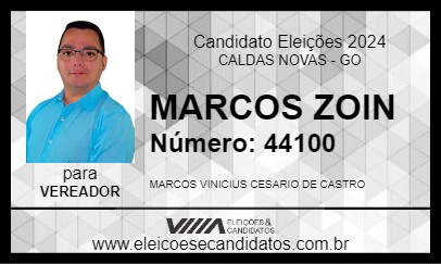 Candidato MARCOS ZOIN 2024 - CALDAS NOVAS - Eleições