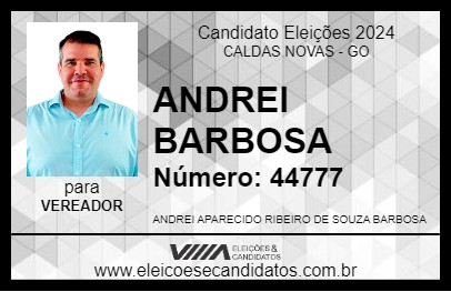 Candidato ANDREI BARBOSA 2024 - CALDAS NOVAS - Eleições