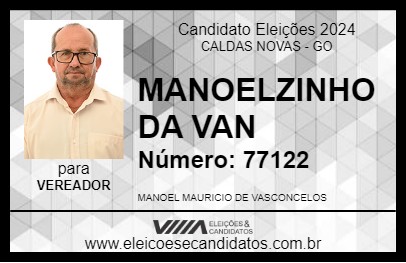 Candidato MANOELZINHO DA VAN 2024 - CALDAS NOVAS - Eleições