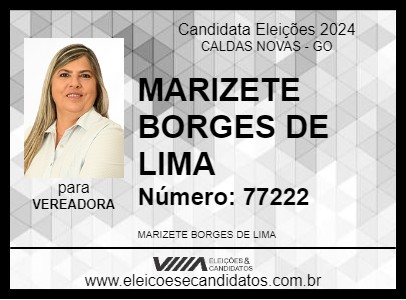 Candidato MARIZETE BORGES DE LIMA 2024 - CALDAS NOVAS - Eleições