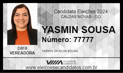 Candidato YASMIN SOUSA 2024 - CALDAS NOVAS - Eleições