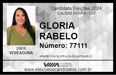 Candidato GLORIA RABELO 2024 - CALDAS NOVAS - Eleições