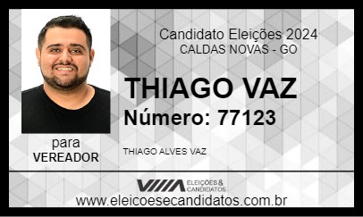 Candidato THIAGO VAZ 2024 - CALDAS NOVAS - Eleições