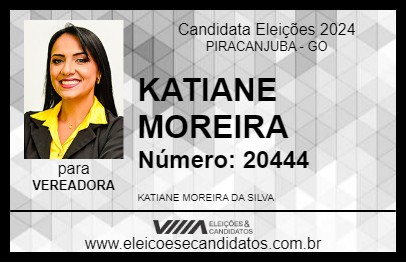 Candidato KATIANE MOREIRA 2024 - PIRACANJUBA - Eleições