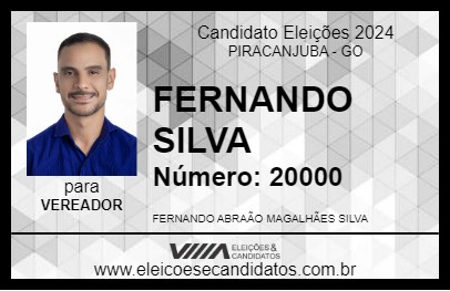 Candidato FERNANDO SILVA 2024 - PIRACANJUBA - Eleições