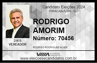 Candidato RODRIGO AMORIM 2024 - PIRACANJUBA - Eleições