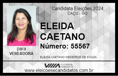 Candidato ELEIDA CAETANO 2024 - CAÇU - Eleições