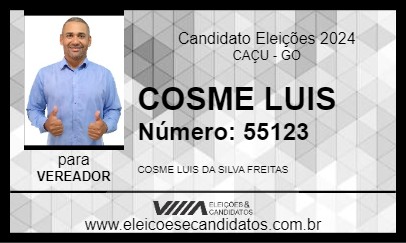 Candidato COSME LUIS 2024 - CAÇU - Eleições