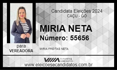 Candidato MIRIA NETA 2024 - CAÇU - Eleições