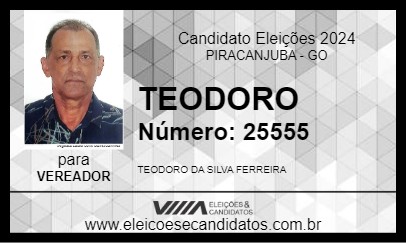 Candidato TEODORO 2024 - PIRACANJUBA - Eleições