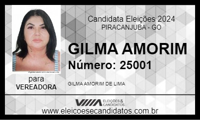 Candidato GILMA AMORIM 2024 - PIRACANJUBA - Eleições