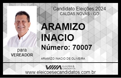 Candidato ARAMIZO INACIO 2024 - CALDAS NOVAS - Eleições