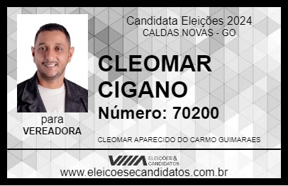 Candidato CLEOMAR CIGANO 2024 - CALDAS NOVAS - Eleições