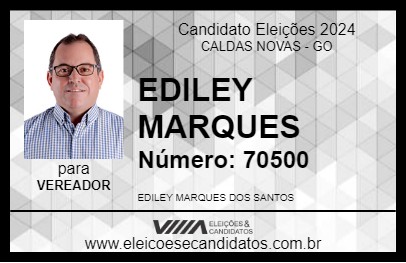 Candidato EDILEY MARQUES 2024 - CALDAS NOVAS - Eleições