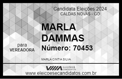 Candidato MARLA DAMMAS 2024 - CALDAS NOVAS - Eleições