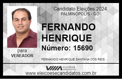 Candidato FERNANDO HENRIQUE 2024 - PALMINÓPOLIS - Eleições