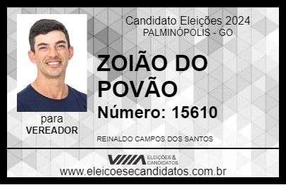 Candidato ZOIÃO DO POVÃO 2024 - PALMINÓPOLIS - Eleições