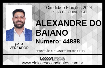 Candidato ALEXANDRE DO BAIANO 2024 - PILAR DE GOIÁS - Eleições