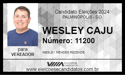 Candidato WESLEY CAJU 2024 - PALMINÓPOLIS - Eleições