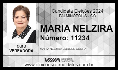 Candidato MARIA NELZIRA 2024 - PALMINÓPOLIS - Eleições