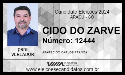 Candidato CIDO DO ZARVE 2024 - ARAÇU - Eleições