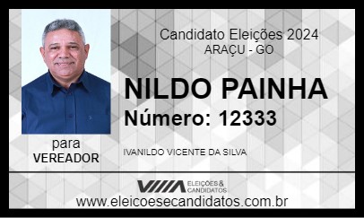 Candidato NILDO PAINHA 2024 - ARAÇU - Eleições