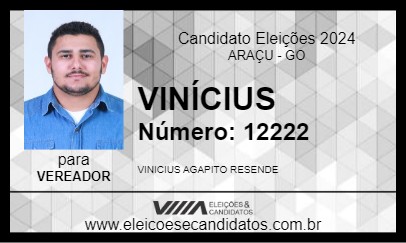 Candidato VINÍCIUS 2024 - ARAÇU - Eleições