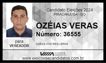 Candidato OZÉIAS VERAS 2024 - PIRACANJUBA - Eleições