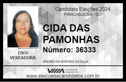 Candidato CIDA DAS PAMONHAS 2024 - PIRACANJUBA - Eleições