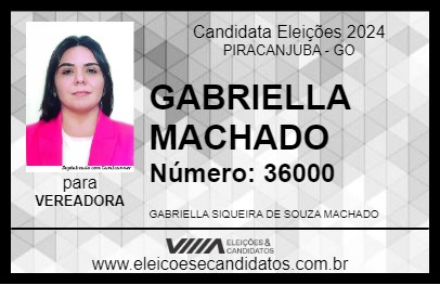 Candidato GABRIELLA MACHADO 2024 - PIRACANJUBA - Eleições