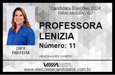 Candidato PROFESSORA LENIZIA 2024 - PIRACANJUBA - Eleições