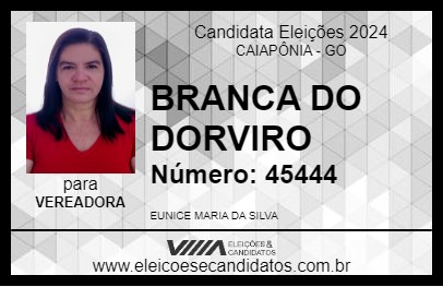 Candidato BRANCA DO DORVIRO 2024 - CAIAPÔNIA - Eleições