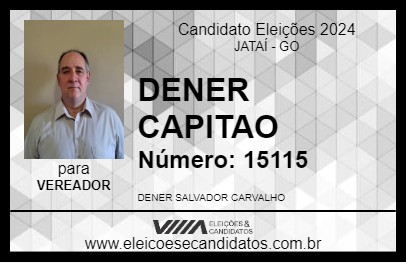 Candidato DENER CAPITAO 2024 - JATAÍ - Eleições