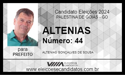 Candidato ALTENIAS 2024 - PALESTINA DE GOIÁS - Eleições