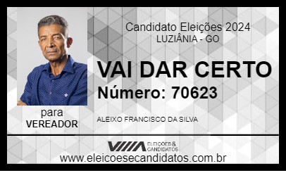 Candidato VAI DAR CERTO 2024 - LUZIÂNIA - Eleições