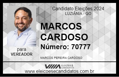 Candidato MARCOS CARDOSO 2024 - LUZIÂNIA - Eleições