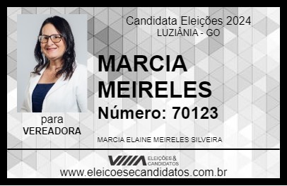 Candidato MARCIA MEIRELES 2024 - LUZIÂNIA - Eleições