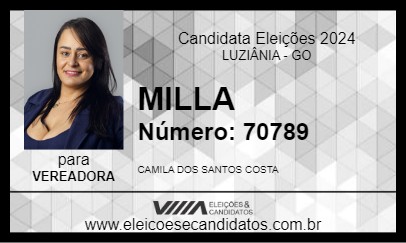 Candidato MILLA 2024 - LUZIÂNIA - Eleições